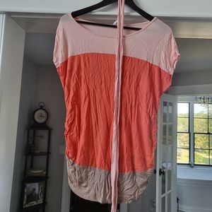 Maternity Colorblock Top Large with Tie